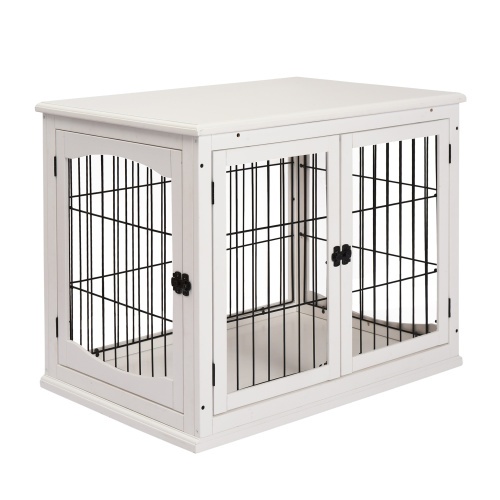Small Kennel End Table With Two Open Sides And Lockable Door - Image 5