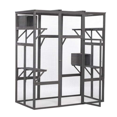 Oversized Cat Cage - Grey - Image 4