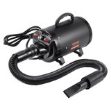 Dog Dryer, 2800W/4.3HP Dog Blow Dryer, Pet Grooming Dryer With Adjustable Speed And Temperature Control, Pet Hair Dryer With 4 Nozzles And Extendable Hose, Black