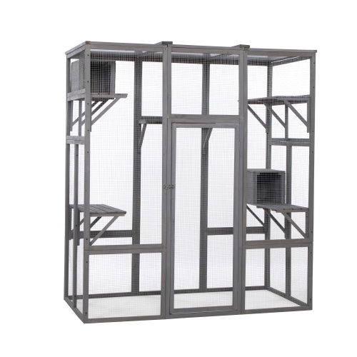Oversized Cat Cage - Grey - Image 8