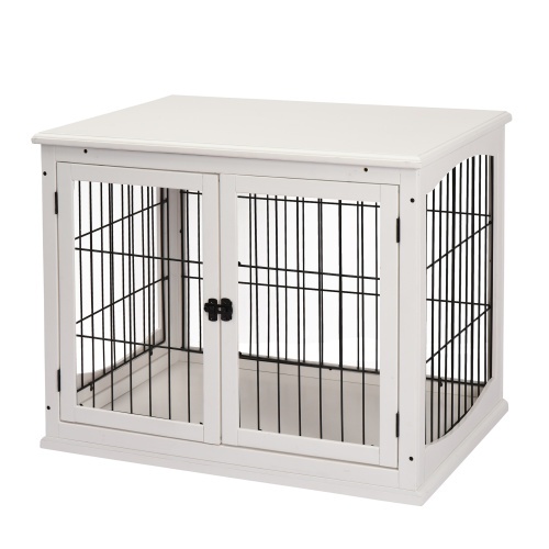 Small Kennel End Table With Two Open Sides And Lockable Door - Image 8